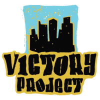 victory project yellow blue and black logo
